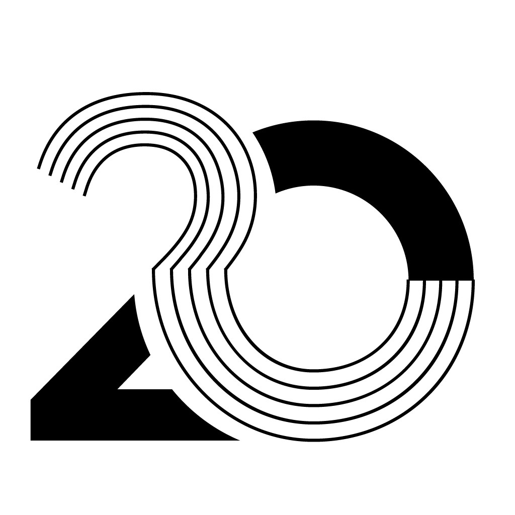 简约线条数字2020年标志设计