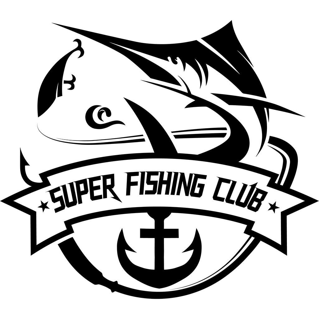 钓鱼俱乐部logo设计：鱼与锚的结合