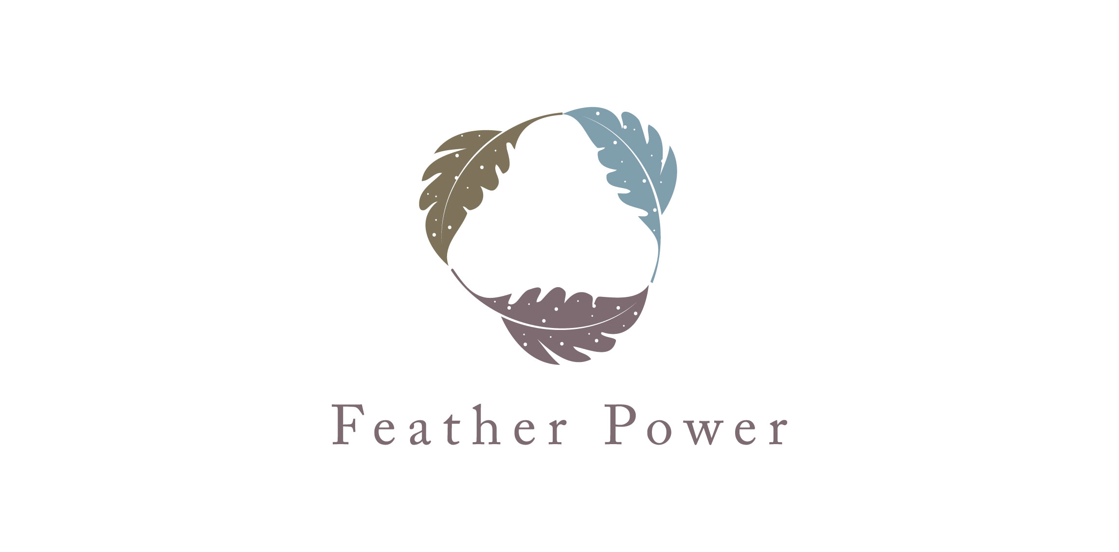 羽毛元素的优雅logo设计
