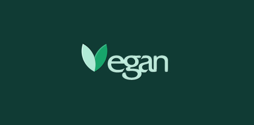 简约环保风格的Vegan标志设计