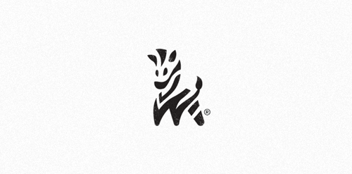 简约抽象斑马logo设计
