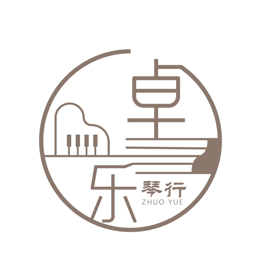 简约钢琴音乐logo设计