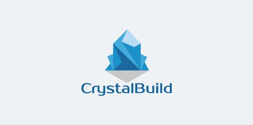 水晶构建logo设计