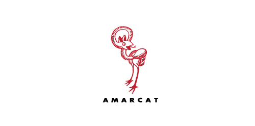 AMARCAT logo设计:简约风格与动物元素结合