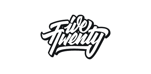 Five Twenty Logo设计:现代手写风格