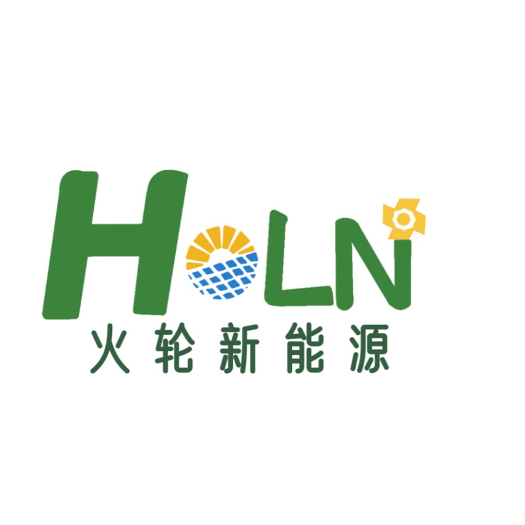 绿色风车元素的环保能源logo设计