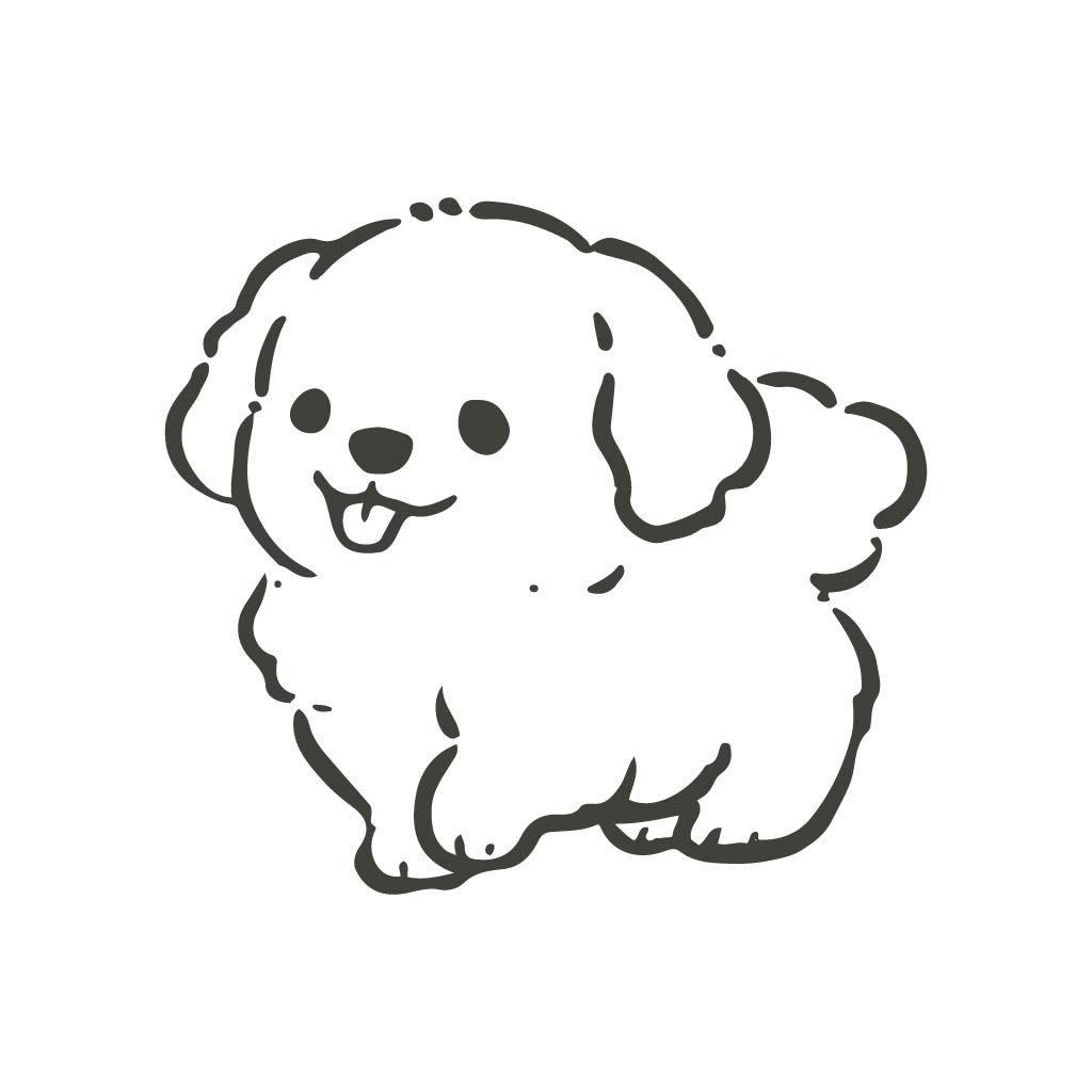 卡通小狗头像logo设计