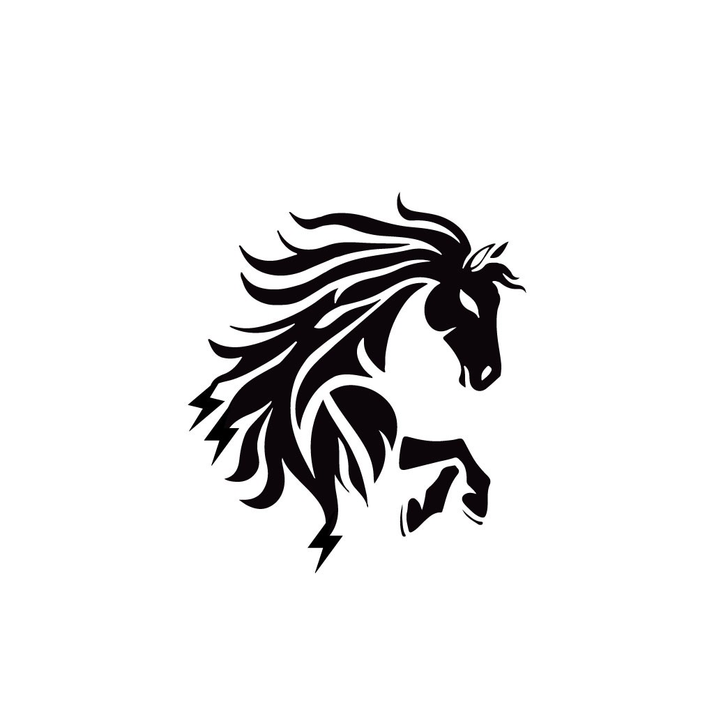 奔腾马头logo设计
