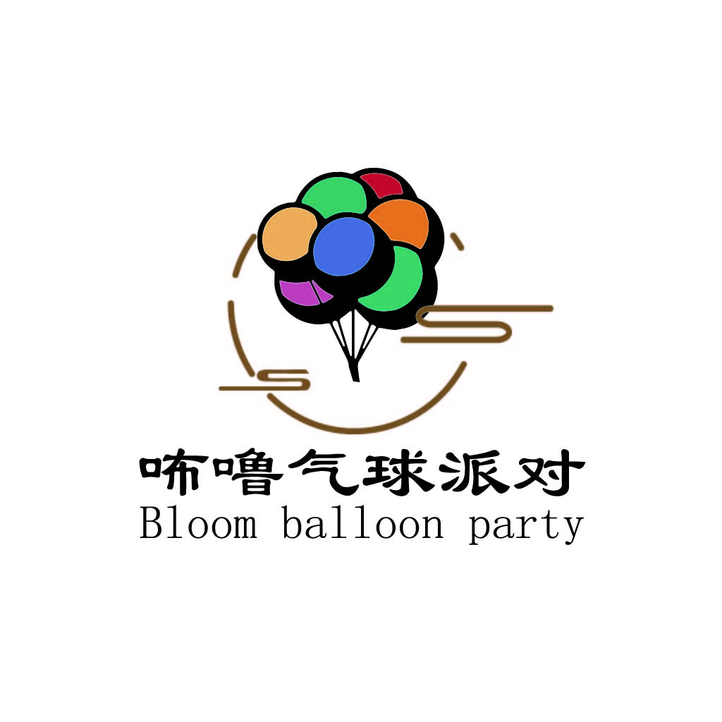 气球派对logo设计:色彩缤纷的节日庆典