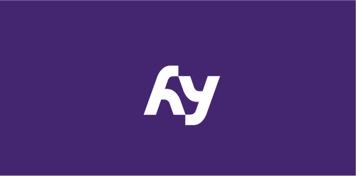 简约现代风格的'AY'字母logo设计