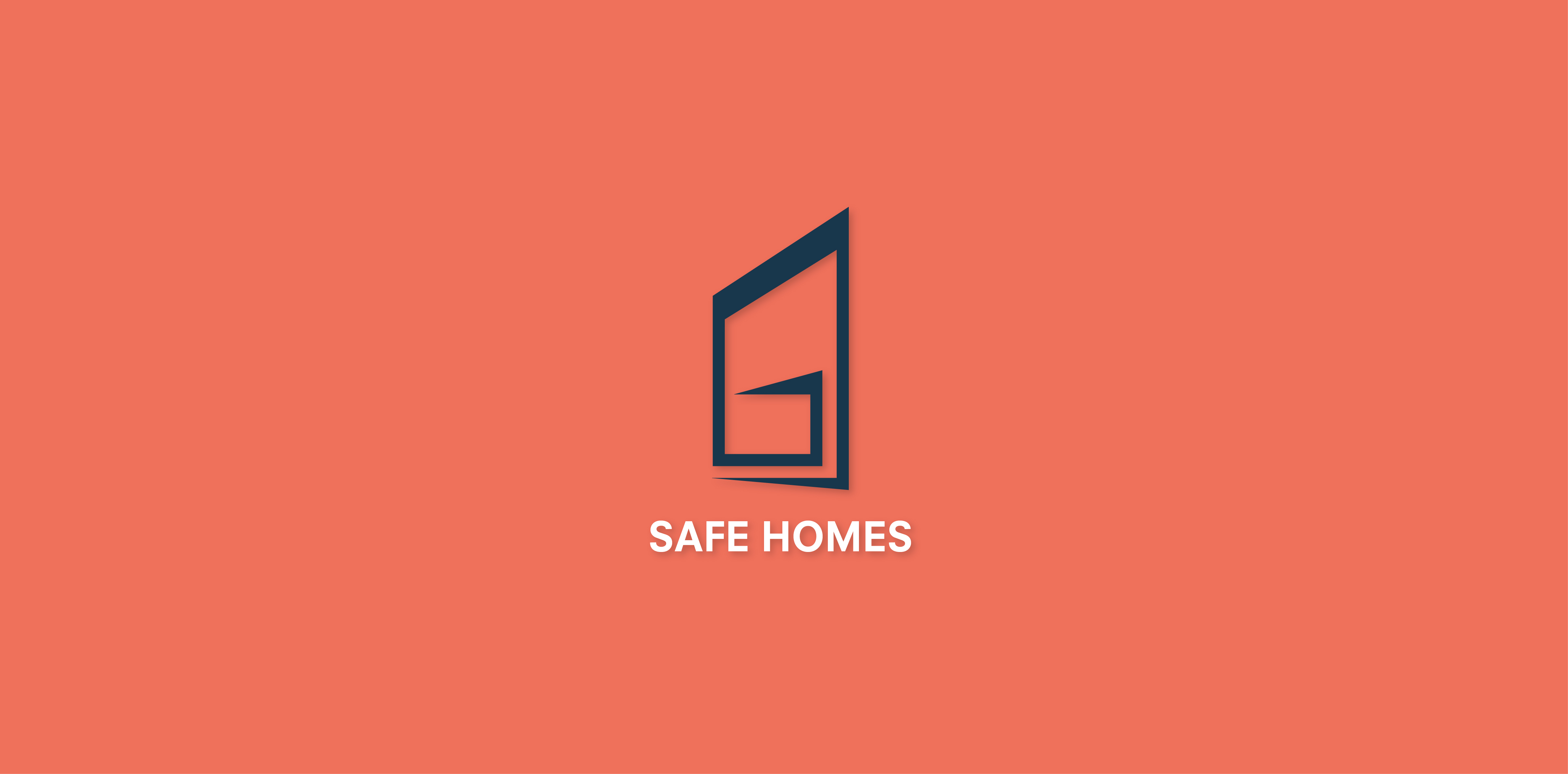 现代简约风格的'Safe Homes'logo设计
