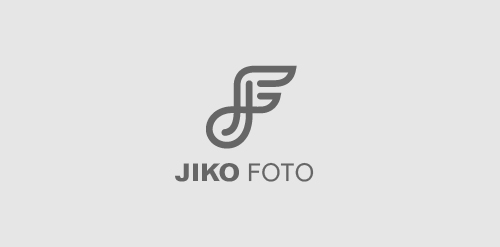 简洁现代的JIKO FOTO logo设计