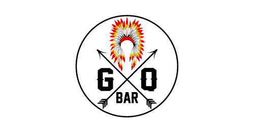 GQ Bar Logo设计:独特箭头与火焰图案