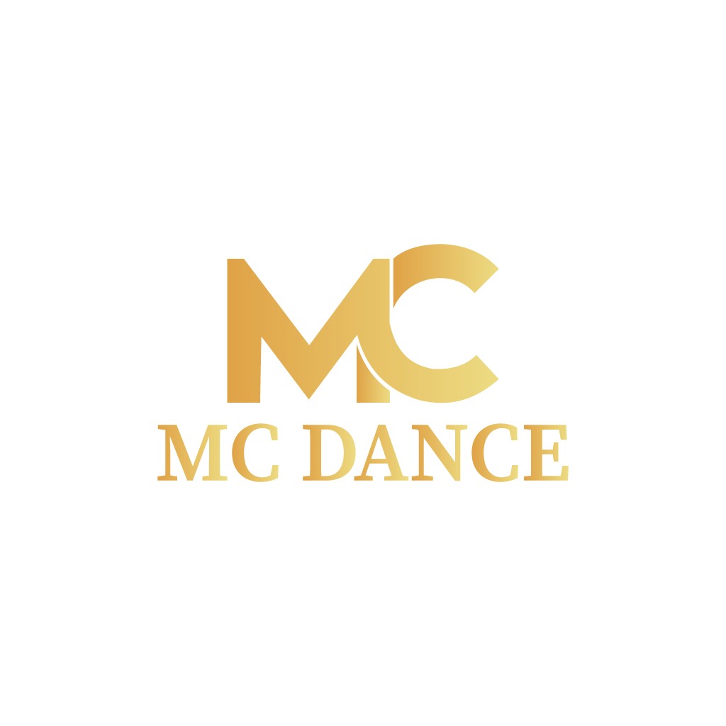 金色渐变MC字母logo设计