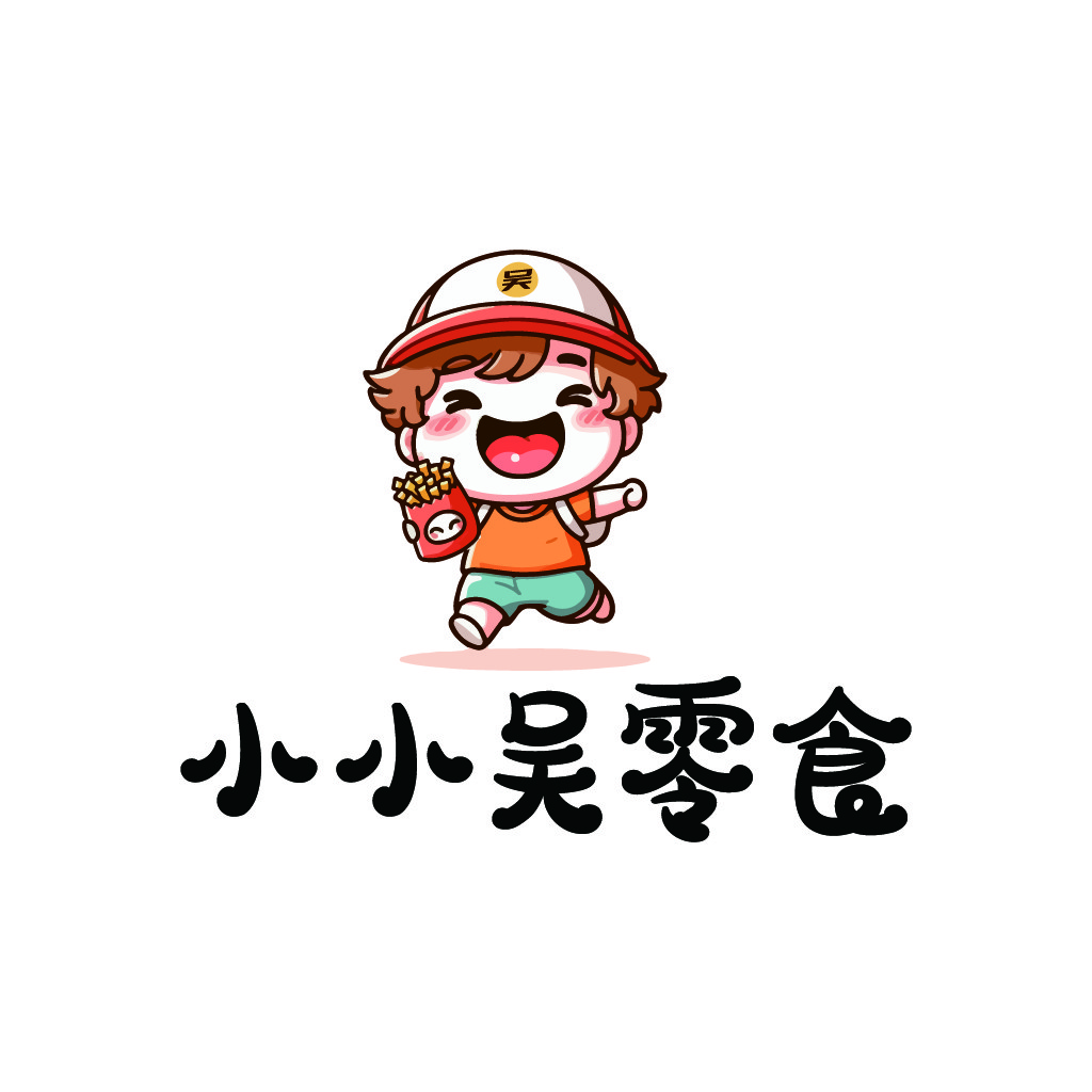 卡通人物零食店logo设计