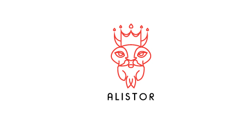 Alistor logo设计:简洁皇冠头像