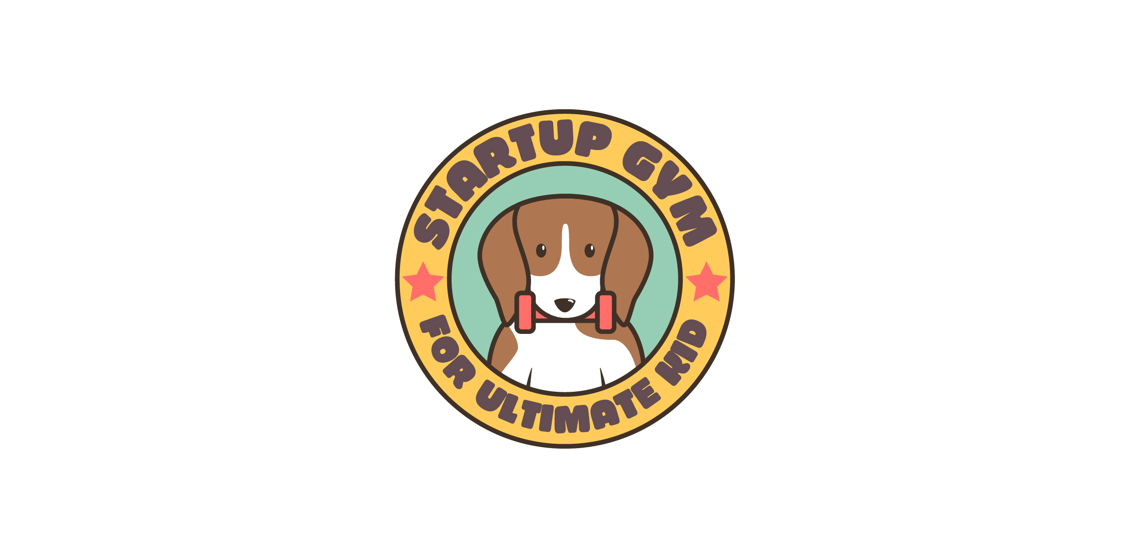 卡通狗健身馆Logo设计