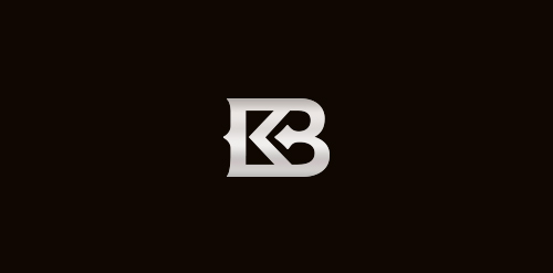 简洁优雅的字母KB logo设计