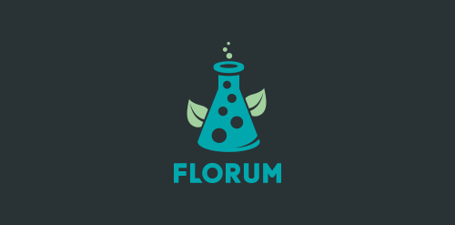 Florum logo设计:植物与科学的融合