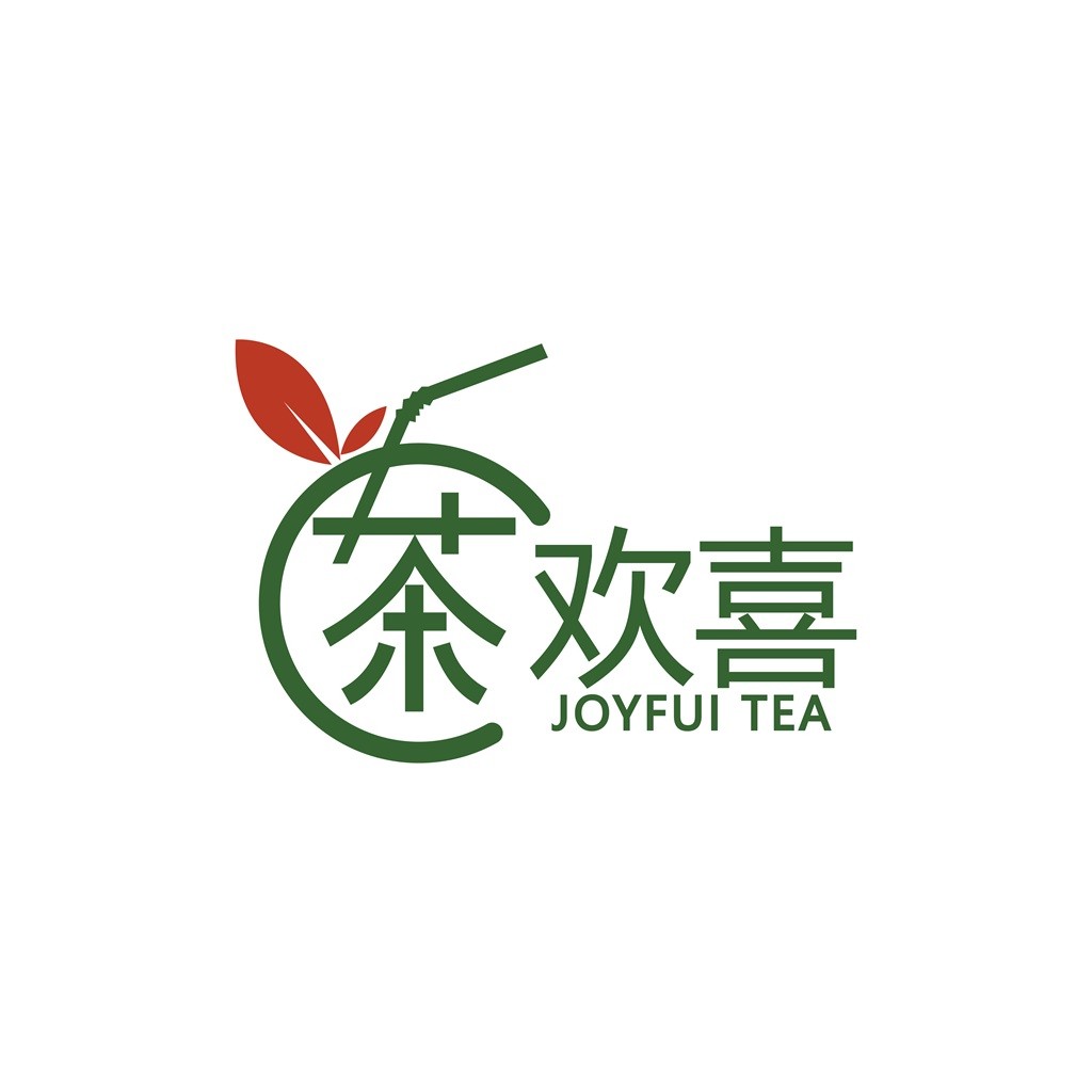 茶欢喜茶logo设计