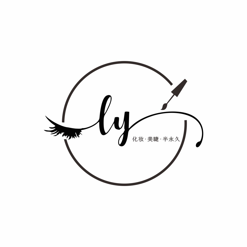 化妆美睫半永久logo设计