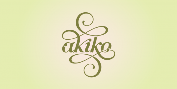 简约优雅的Akiko品牌logo设计