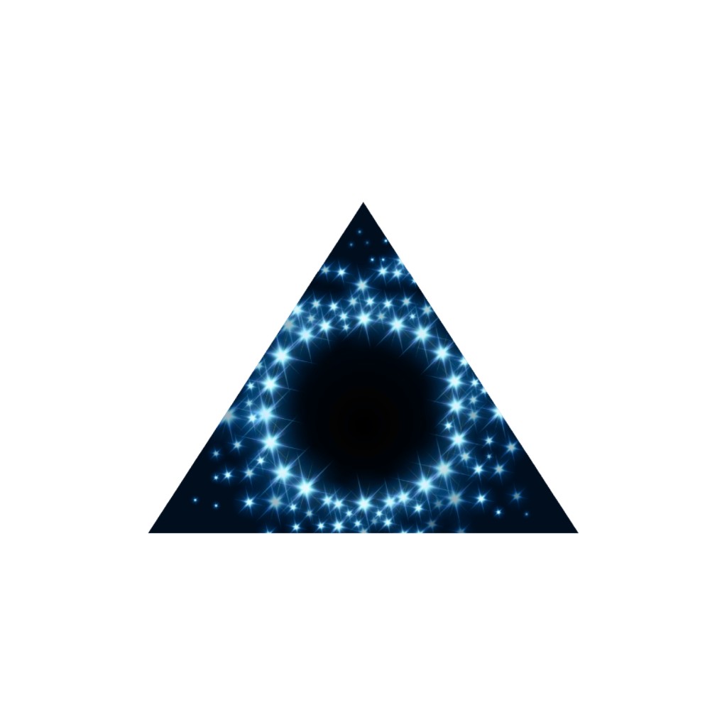 星空闪耀三角形logo设计