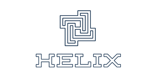 简洁线条风格Helix logo设计