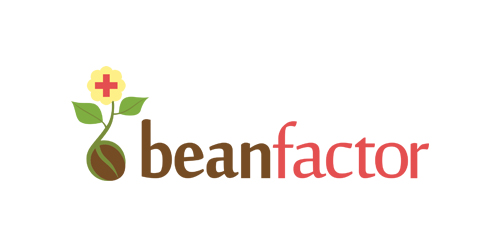Bean Factor Logo设计:健康食品品牌标识