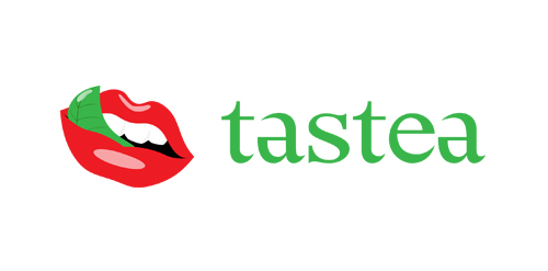 Tastea Logo Design - 红色嘴唇创意品牌标识