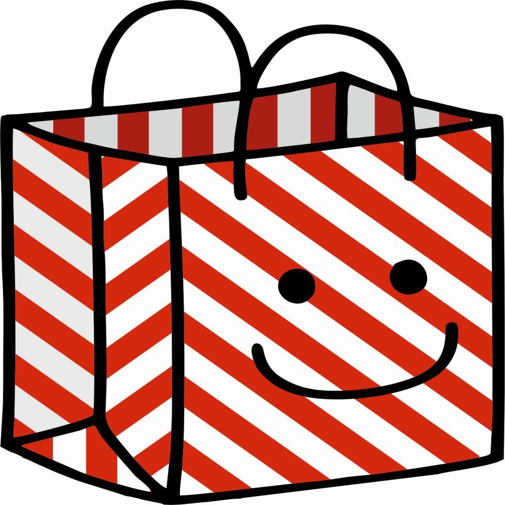 卡通购物袋logo设计