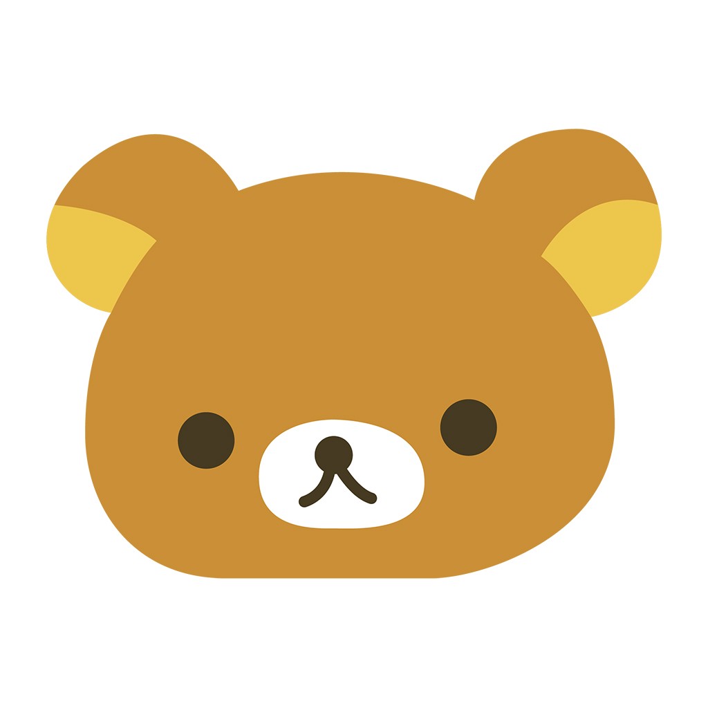 可爱卡通熊头像logo设计