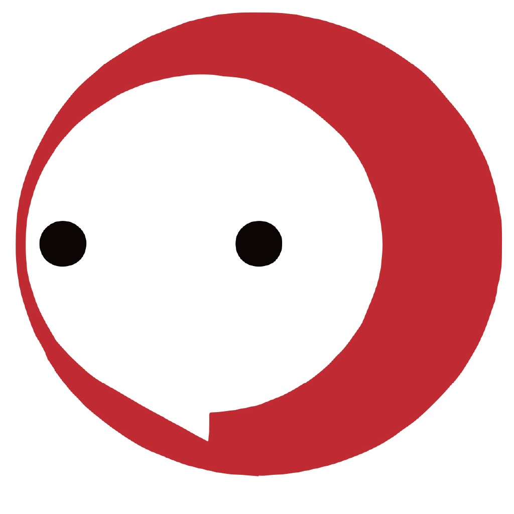 简洁红圈卡通logo设计