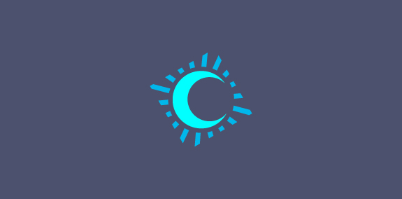 月牙形太阳logo设计