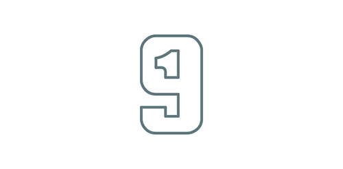 数字9简约线条logo设计
