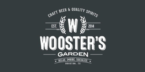Wooster's Garden Logo设计:复古工艺啤酒与优质烈酒