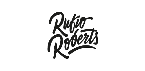 Rufio Roberts Logo设计：现代书法风格