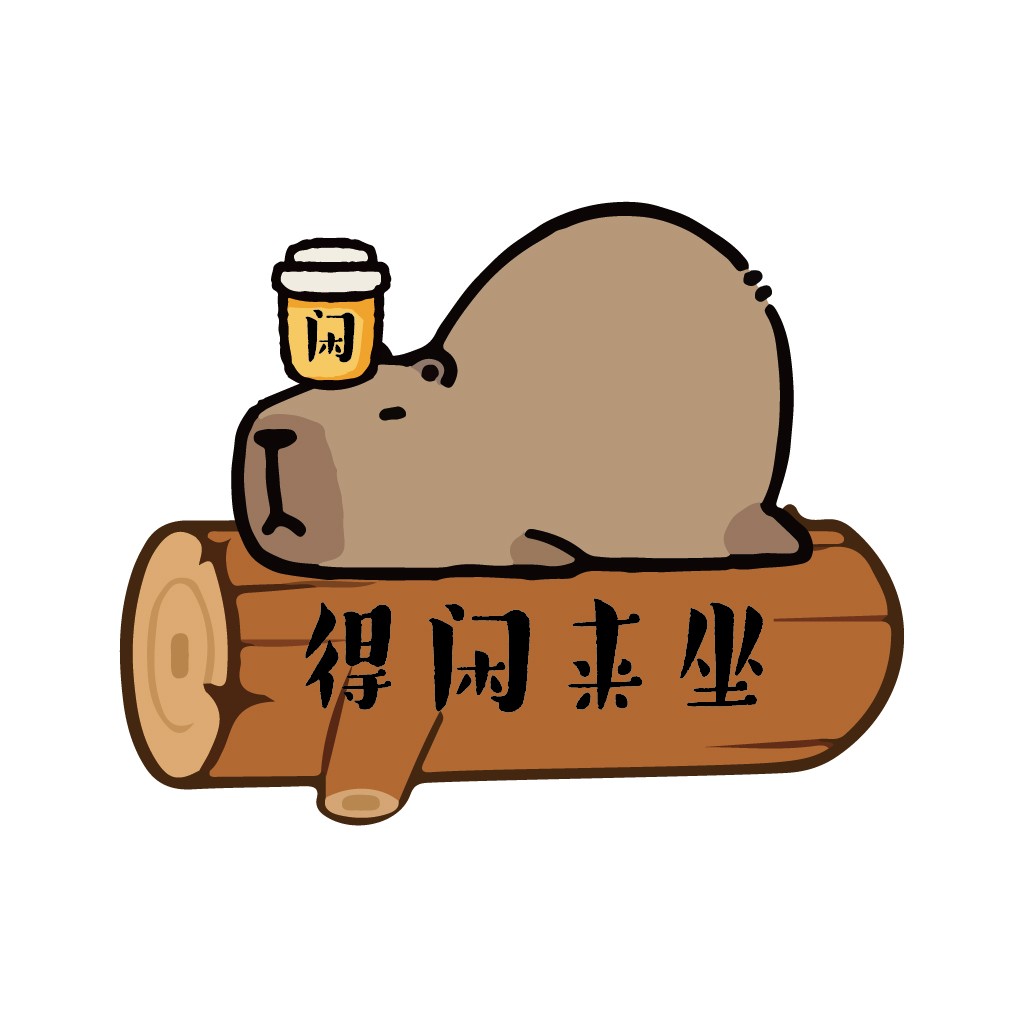 休闲咖啡熊logo设计