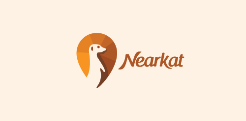 近猫logo设计:简洁动物形象与品牌名称结合