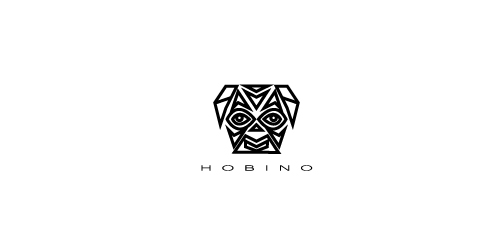 Hobino logo设计：简约几何风格