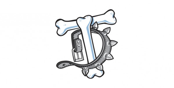 宠物用品logo设计:骨头与项圈创意