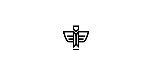 简洁鹰形logo设计