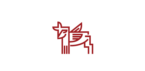 简约风logo设计:红色抽象艺术风格