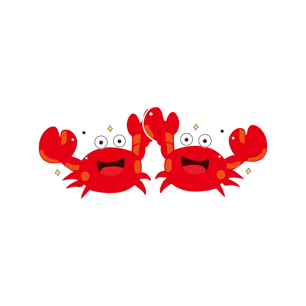 卡通螃蟹logo设计