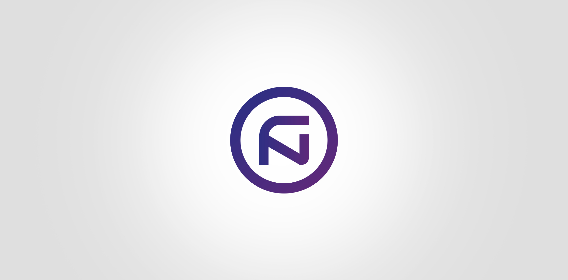简约现代紫色渐变字母N logo设计