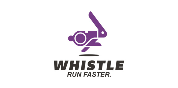 Whistle Logo Design - 动感跑者标志