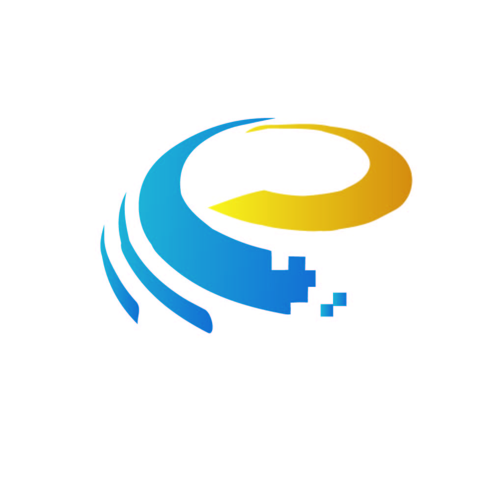 蓝色渐变环形医疗健康logo设计
