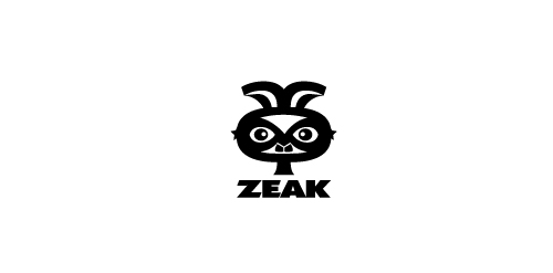 极简风格的'ZEAK'品牌logo设计