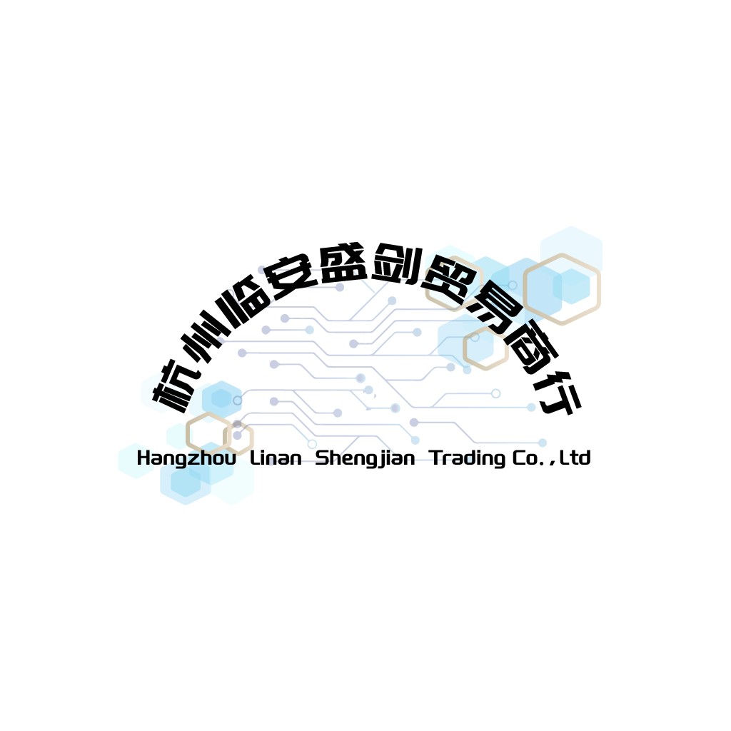科技感十足的杭州临安盛剑贸易商行logo设计