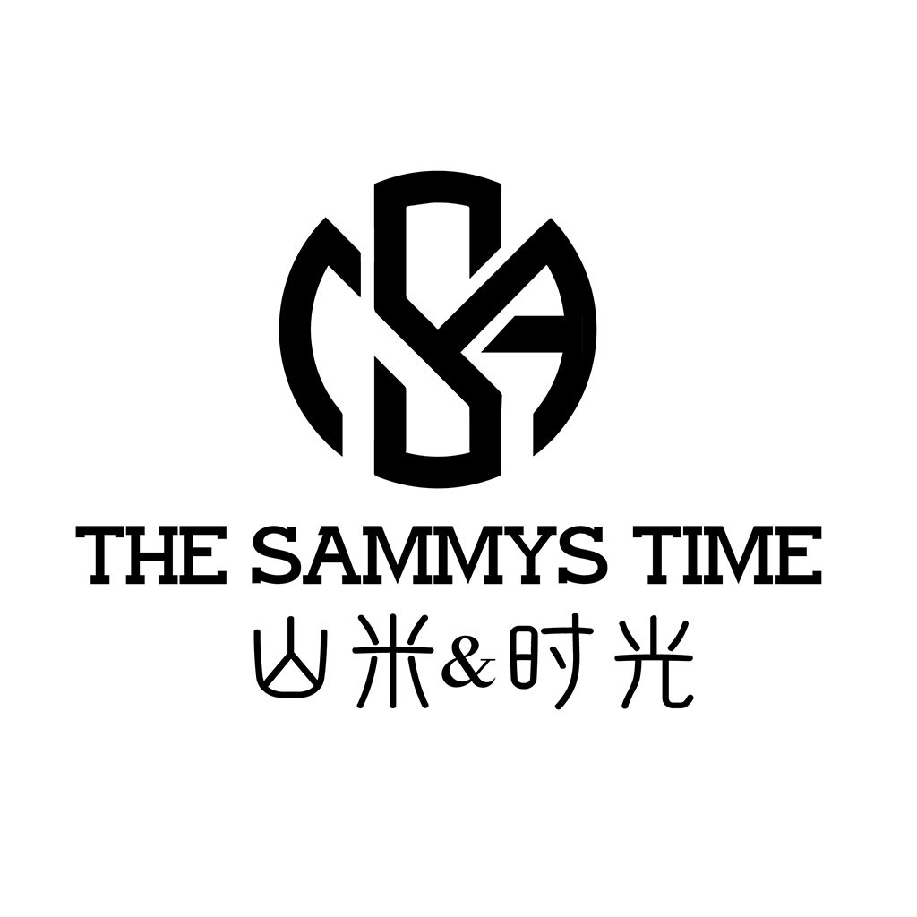 简约现代风格的山米米时光logo设计
